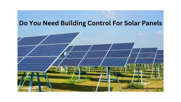 do you need building control for solar panels