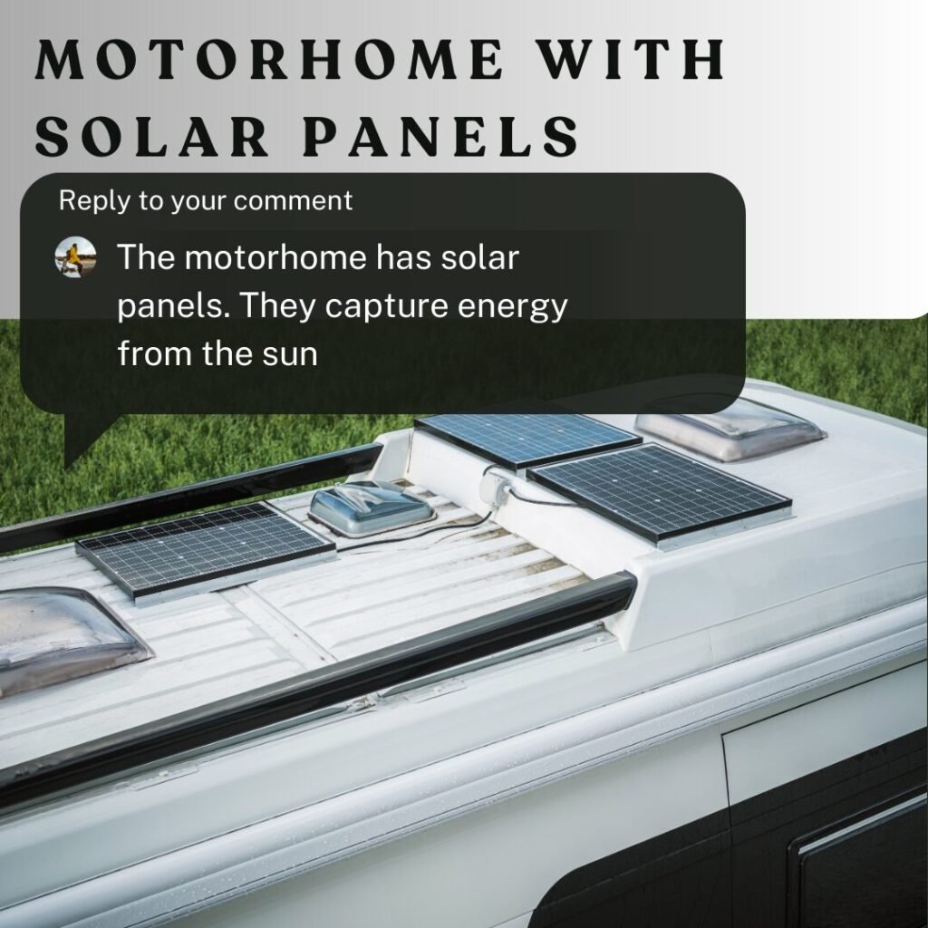 motorhome with solar panels