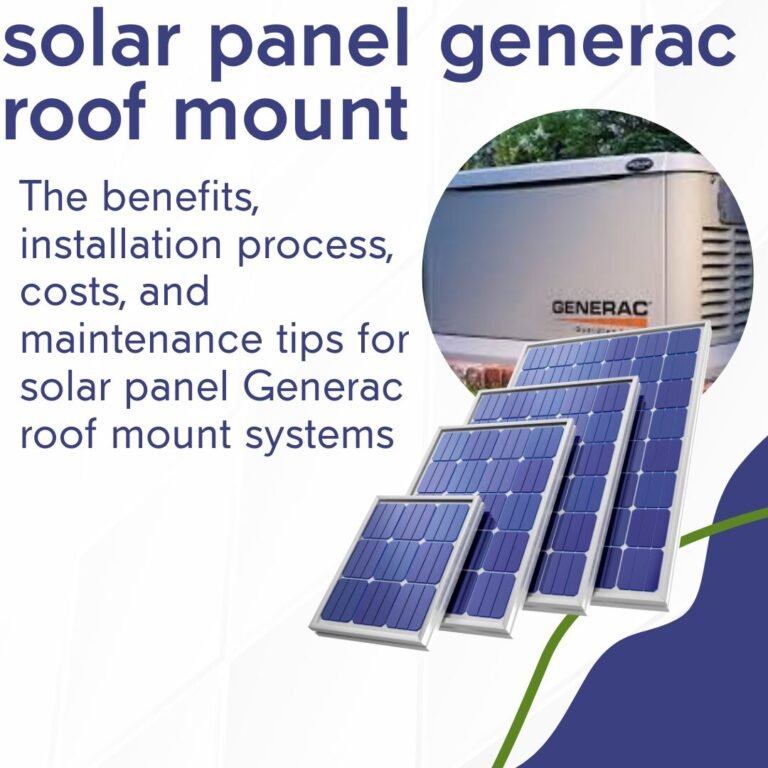 solar panel generac roof mount