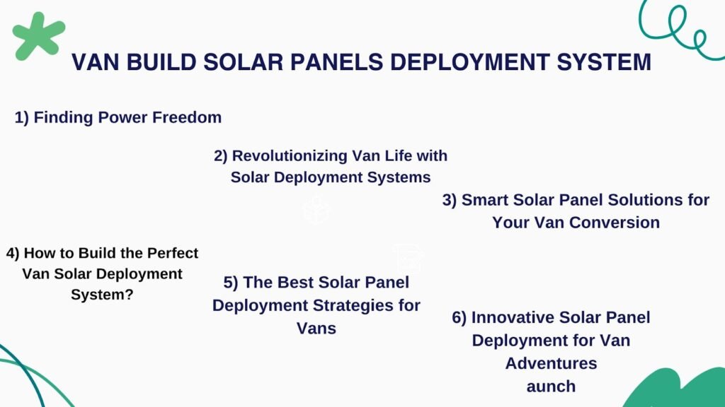 van build solar panels deployment system​