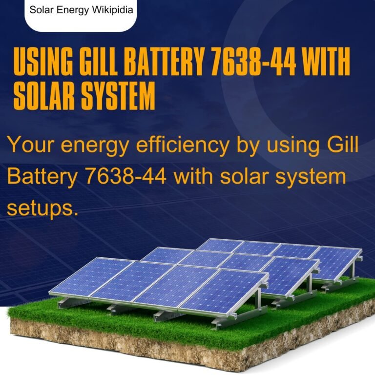 using gill battery 7638-44 with solar system